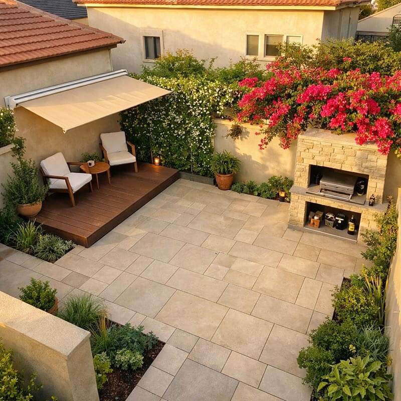 מגרש של 50 מר שמרגיש כמו 200